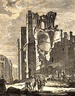Représentation de la cathédrale après la catastrophe de 1755