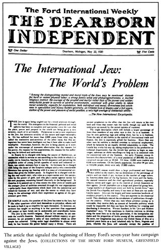 <i>The International Jew</i> Antisemitic set of publications of the 1920s