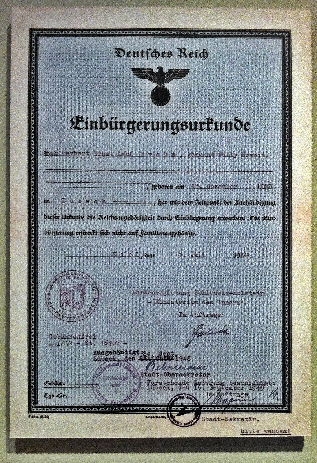 Certificado de naturalização