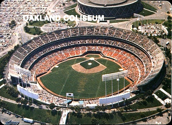 The Coliseum as seen in its original open grandstand configuration before being enclosed