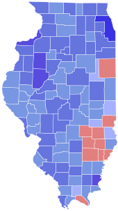 2004 United States Senate election in Illinois results map by county.svg