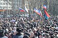 在頓涅茨克的親俄羅斯集會2014年3月8日。