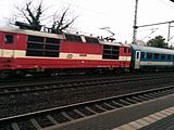 Deutsch: EuroCity auf der Fahrt von Dresden Hauptbahnhof in Richtung Bahnhof Bad Schandau (Durchfahrt Haltepunkt Dresden-Strehlen)