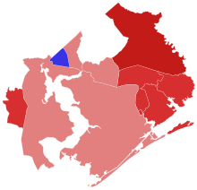 Precinct results
Cleveland
50-60%
70-80%
80-90%
Johnson
80-90% 2022 North Carolina's 14th State House of Representatives district election results map by precinct.svg