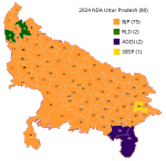 2024 NDA Alliance Lok Sabha Seat Sharing Uttar Pradesh 2024 NDA Alliance Lok Sabha Seat Sharing Uttar Pradesh.svg