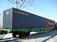 80-foot flat car holding two 40-foot ISO containers 80ft-platform.JPG