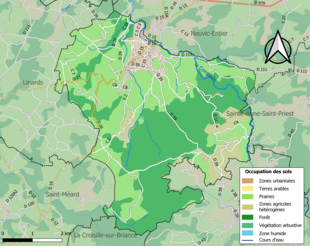 Farvekort, der viser arealanvendelse.