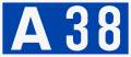 English: Sign of Portugese motorway A38 Polski: Tabliczka portugalskiej autostrady A38