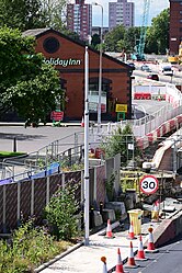 One of a handful of new streetlight poles installed during roadworks along Castle Street in Kingston upon Hull. It is not yet known what street light model will be placed atop these poles, which have only been installed on the westbound side so far.