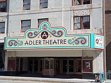 Adler Theatre Adler marquee.jpg