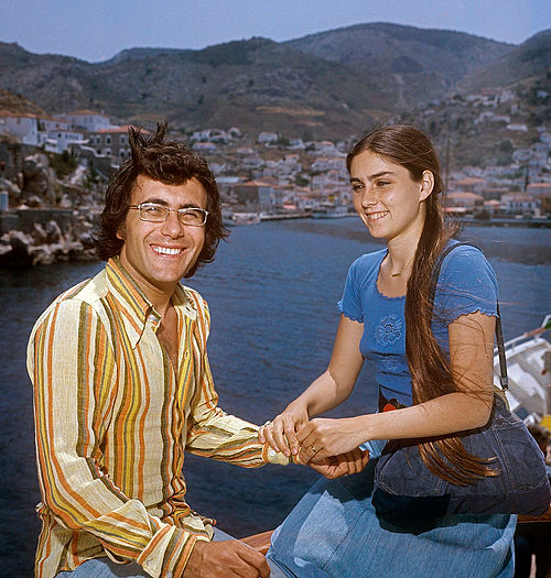 Power and Albano "Al Bano" Carrisi in Greece in 1975