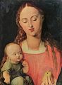 Maria with Child, holding a pear label QS:Len,"Maria with Child, holding a pear" label QS:Lpl,"Madonna z Dzieciątkiem i gruszką" label QS:Lde,"Maria mit Kind, eine Birne haltend" 1526.