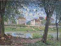 Villeneuve-la-Garenne (Sisley) 1872 par Alfred Sisley, Musée de l'Ermitage.