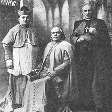 Bishops of the American Catholic Church: Stephen Kaminski (Polish), Joseph Rene Vilatte (French), Paolo Miraglia-Gulotti (Italian) American Catholic Church.jpg