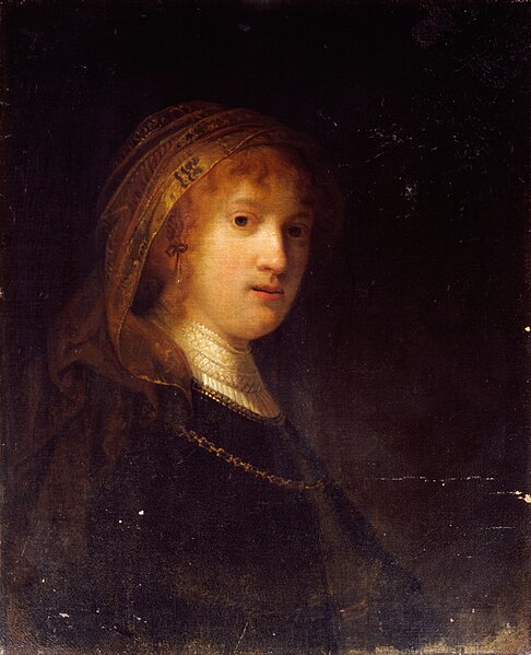 File:Artgate Fondazione Cariplo - (copia da Rembrandt - XIX), Ritratto di una giovane donna.jpg