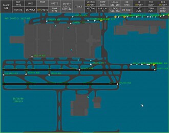 An ASDE-X display showing ground traffic at Hartsfield-Jackson Atlanta International Airport. Asde-x display.jpg