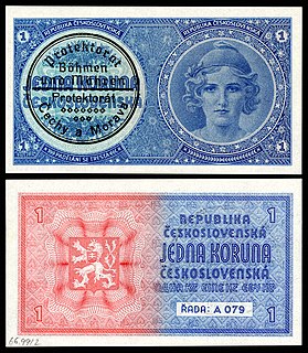 Bohemian and Moravian koruna currency