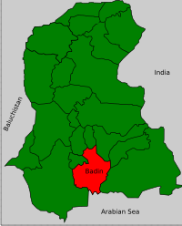 Badin situas en Sud Sindh