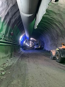 Budowa wschodniej tuby tunelu (2019)