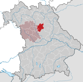 Lage des Arrondissements du Pays-de-Nürnberg