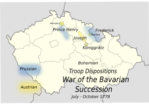 Baijerin perimyssodan merkittävimmät taistelupaikat nykyisessä Tšekissä. Kartalle on merkitty valtioiden nykyiset rajat.