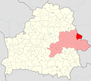 Мстиславский район на карте