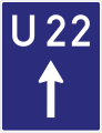 Bild 56a Wegweiser für Bedarfsumleitungen des Autobahnverkehrs (geradeaus)
