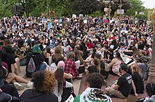 Crowd of protesters in South Bend Black Lives Matter Rally 20200605047 (49975832572).jpg