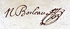 Nicolas Boileau, podpis (z wikidata)