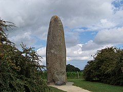 Menhir de la zona de Bretaña (Francia).