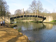 Bridge carrying the North Downs Way over the River Wey