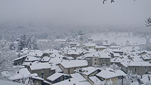 Brinzio in inverno, dopo una fitta nevicata