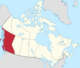 Kaart van Brits-Columbia