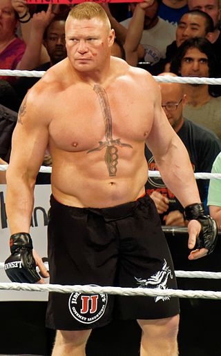 <span class="mw-page-title-main">Brock Lesnar</span> American professional wrestler and mixed martial artist