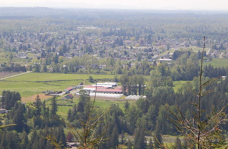 File:Buckley WA seen from Pinnacle Peak.jpg