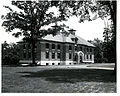 This was a very substantial structure with stone and concrete foundations. It housed the power plant in the basement, the instrument shop on the first and second floors, and the NBS shipping room. The North Laboratory, also the New Mechanics Building, from the southwest