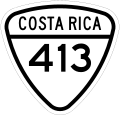 Road shield of Costa Rica National Tertiary Route 413