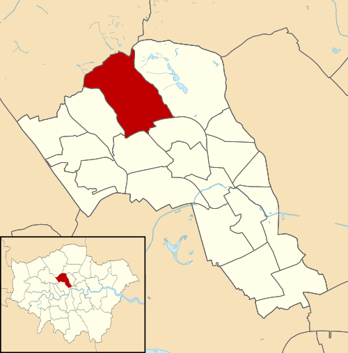 Hampstead Town highlighted within Camden