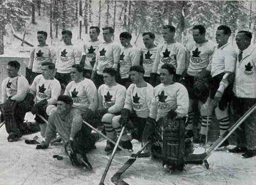 Canadian men's ice hockey team (the Port Arthur Bearcats) at the 1936 Olympic Games