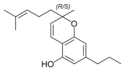 Estrutura química da canabicromevarina.