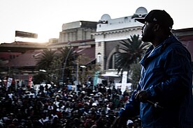 Cassper Nyovest pictured performing in 2014 Cassper Nyovest Back to the City 2014.jpg