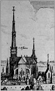 La cattedrale in un'incisione di Matthäus Merian