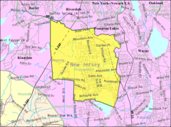 Pequannock Township, Нью-Джерсидің санақ бюросының картасы
