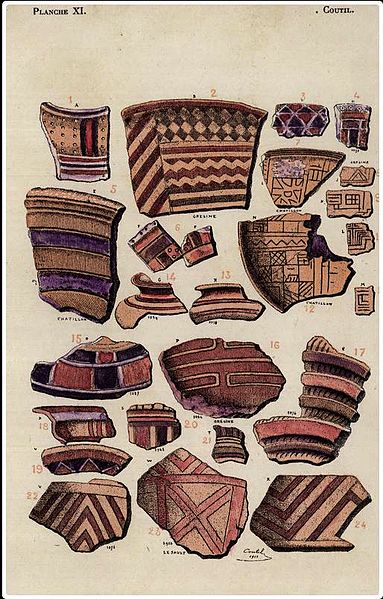 Ceramics of palafittes of Lake Bourget, Savoy, 1915