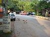 View of the main street in Cherating in 2007. The sign in the left foreground says 