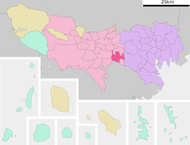 Lokasi Chōfu di Prefektur Tōkyō
