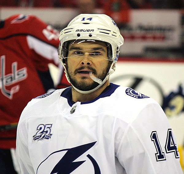 Kunitz with the Tampa Bay Lightning during the 2018 Stanley Cup playoffs