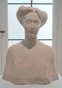 Christa Winsloe by Heinrich Jobst, 1906-1908, marble - Museum Künstlerkolonie Darmstadt - Mathildenhöhe - Darmstadt, Germany - DSC06026.jpg