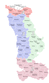 Circumscripții electorale din Manche - 2012.svg