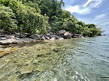 Clear water lake on Lake Tanganyika in Kagongo Ward, Kigoma Region, Tanzania